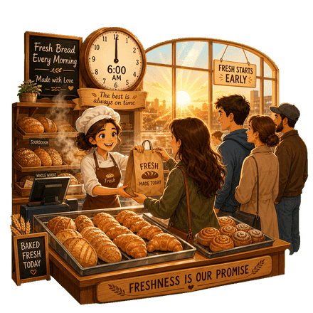 Morning rush illustration